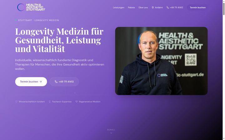 Screenshot of health-aesthetic-stuttgart.de