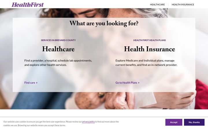 Screenshot of health-first.org