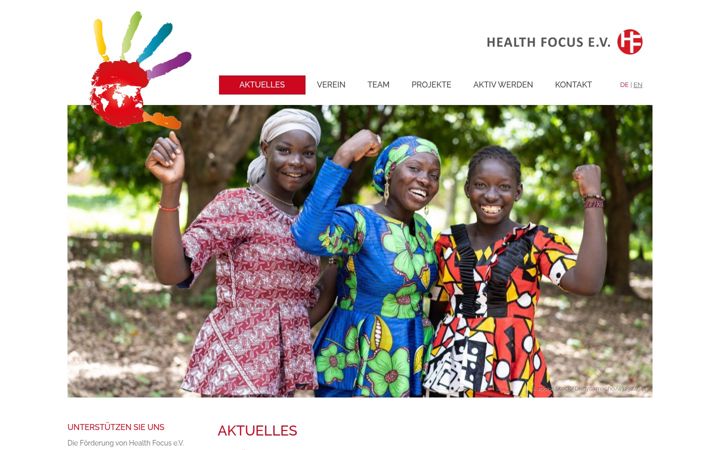 Screenshot of health-focus-ev.de