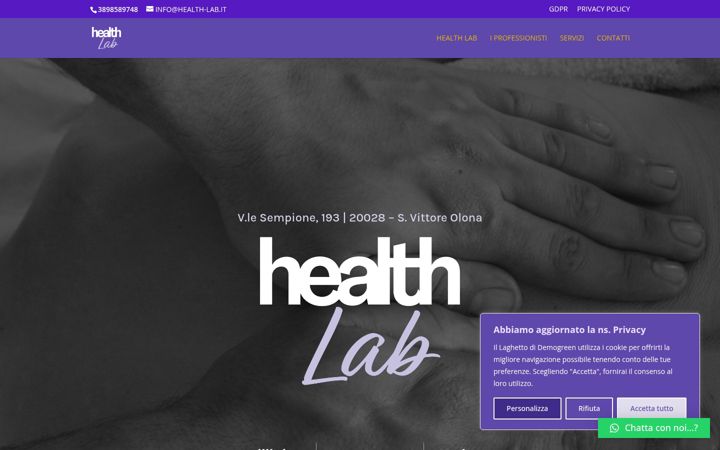 Screenshot of health-lab.it