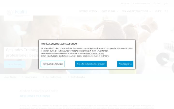 Screenshot of health-mt.at