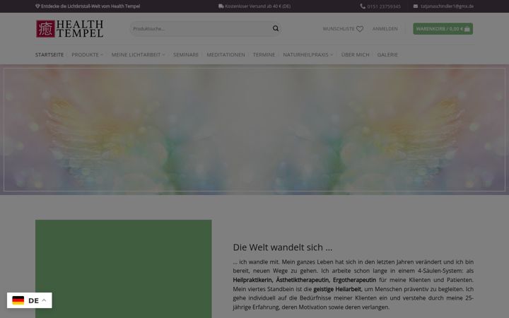 Screenshot stránky health-tempel.de
