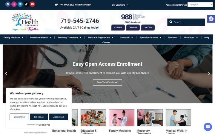 Screenshot of health.solutions