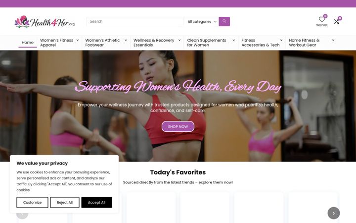 Screenshot of health4her.org