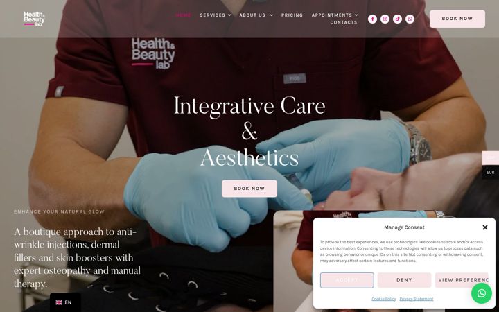 Screenshot of healthandbeautylab.eu