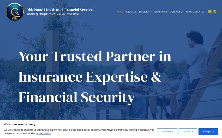 Screenshot of healthandfinancialservices.com