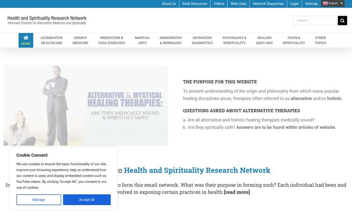 Screenshot of healthandspirituality.info
