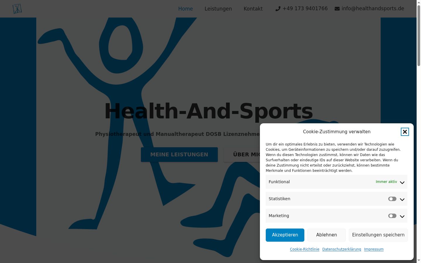 Screenshot del banner di consenso mostrato prima di qualsiasi interazione