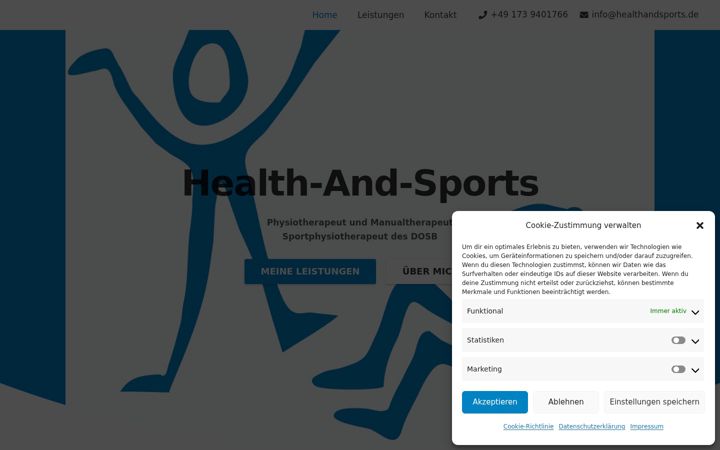 Screenshot of healthandsports.de