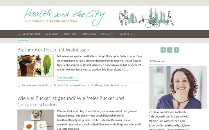 Screenshot of healthandthecity.de