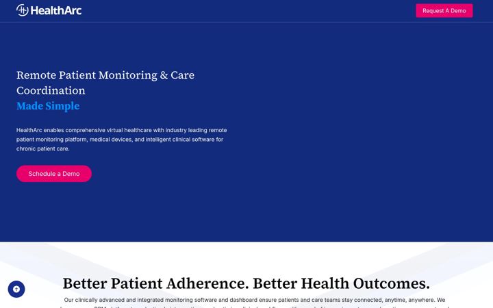 Screenshot ta' healtharc.io
