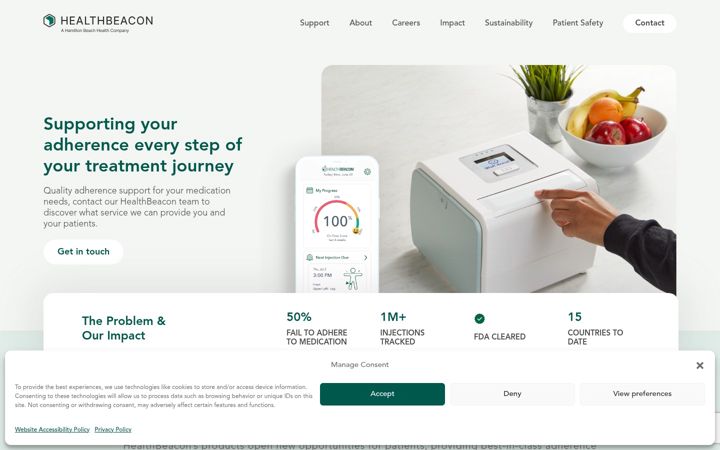 Screenshot of healthbeacon.com