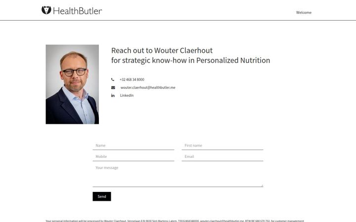 Screenshot of healthbutler.me