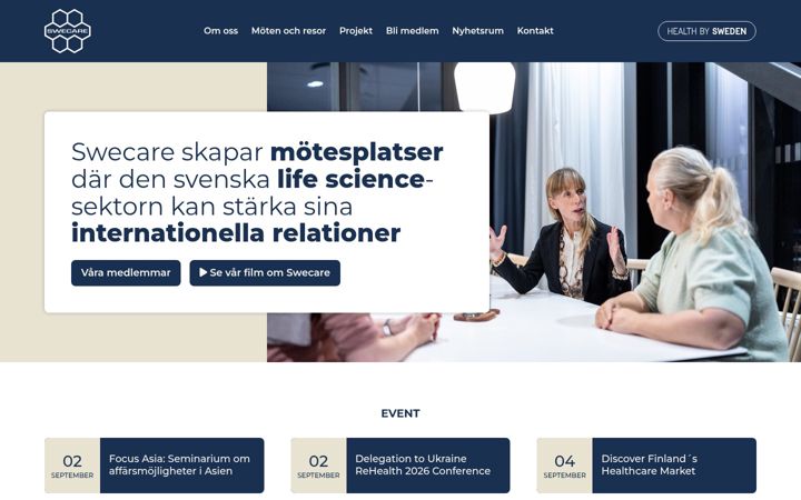 Screenshot of healthbysweden.com