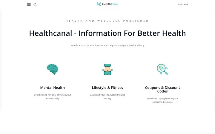 Screenshot of healthcanal.net