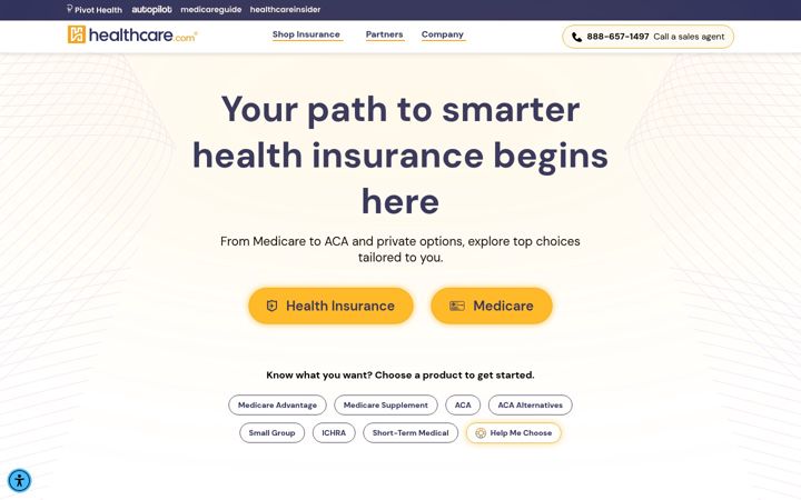 Screenshot of healthcare.com