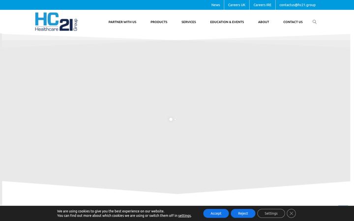 Screenshot of healthcare21.eu