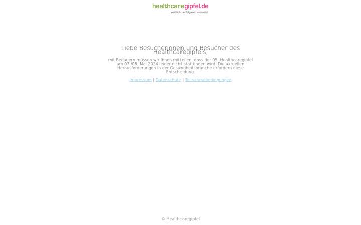 Screenshot ta' healthcaregipfel.de