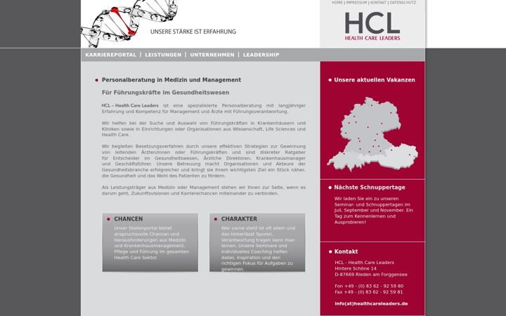 Screenshot of healthcareleaders.de