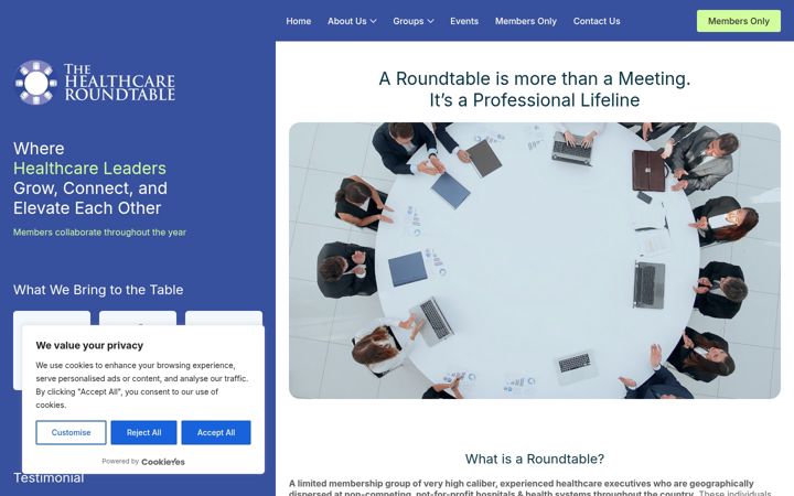 Screenshot of healthcareroundtable.com