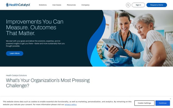 Screenshot of healthcatalyst.com