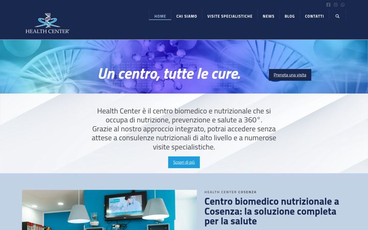 Screenshot ta' healthcentersrl.com