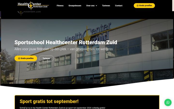 Screenshot of healthcenterzuid.nl