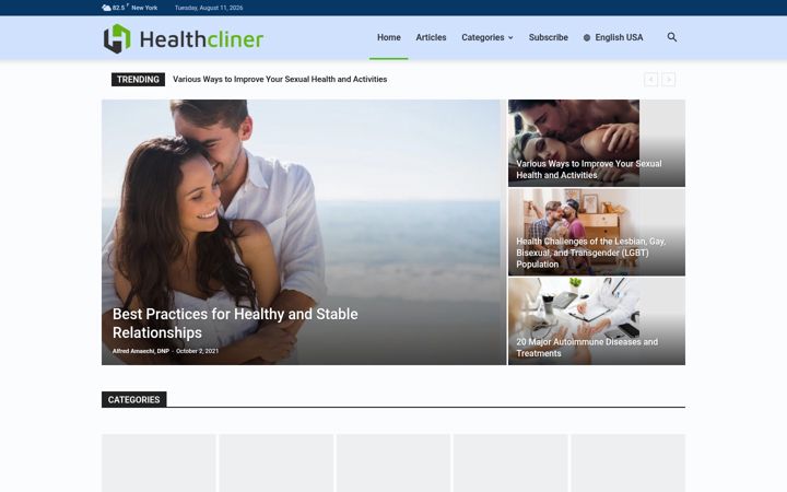 Screenshot of healthcliner.com