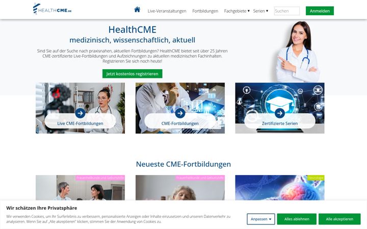 Zrzut ekranu healthcme.de