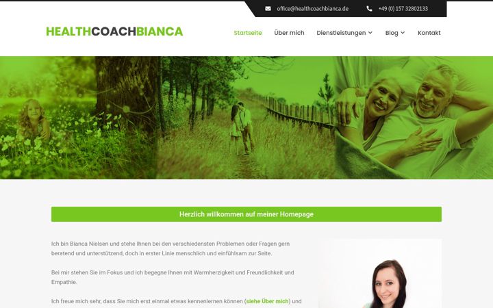 Screenshot of healthcoachbianca.de