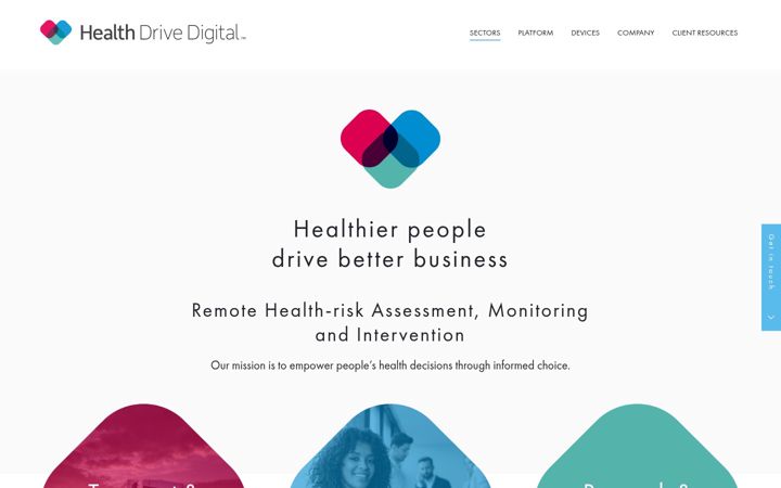 Screenshot of healthdrivedigital.co.uk