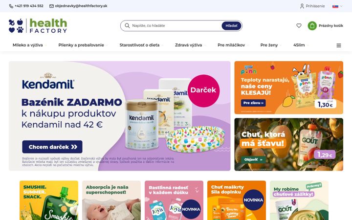 Zrzut ekranu healthfactory.sk