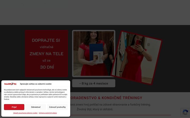 Screenshot of healthfit.sk