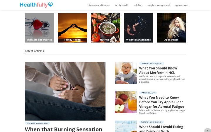 Screenshot of healthfully.com