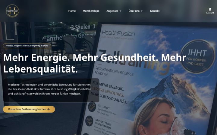 Screenshot of healthfusion.ch