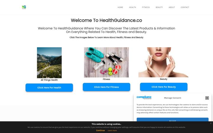 Screenshot of healthguidance.co
