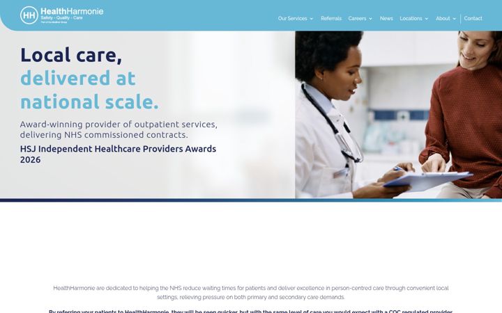 Screenshot of healthharmonie.com