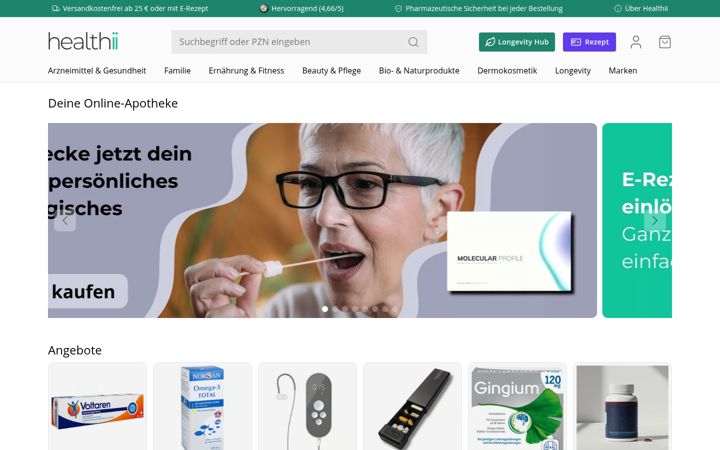 Screenshot of healthii.de