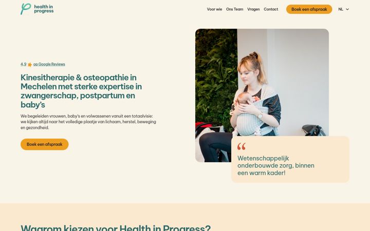 Screenshot of healthinprogress.be