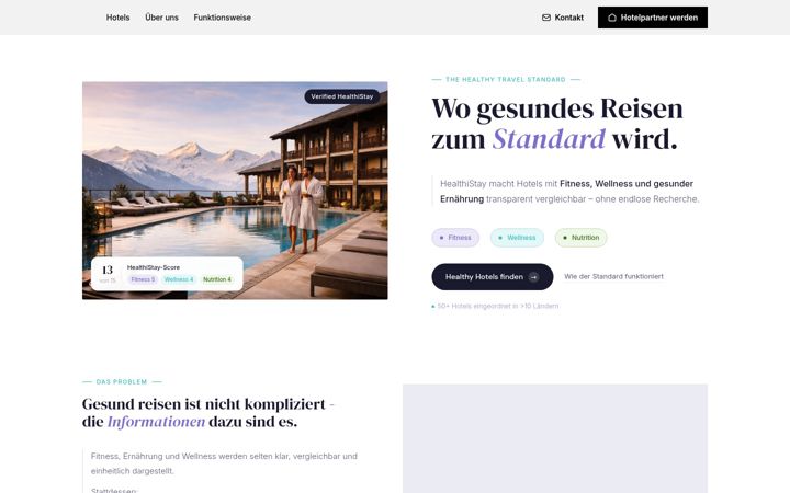 Screenshot of healthistay.com