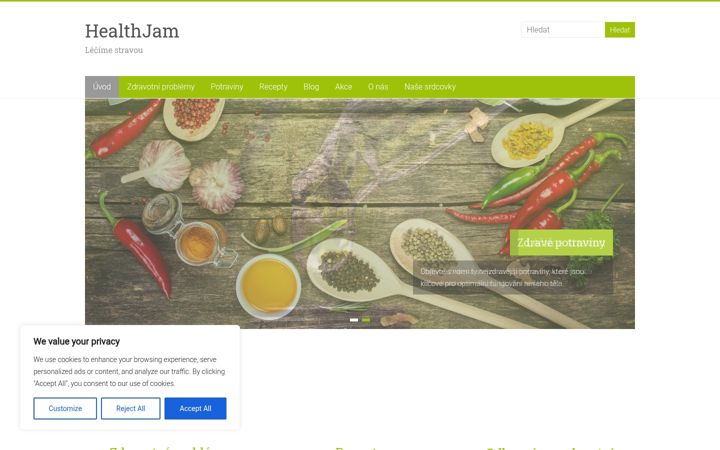 Screenshot of healthjam.cz