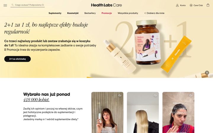 Screenshot of healthlabs.pl