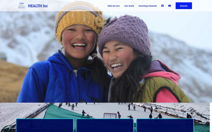 Screenshot of healthladakh.org