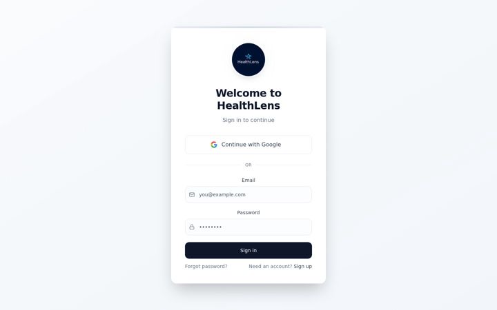 Screenshot of healthlens.org