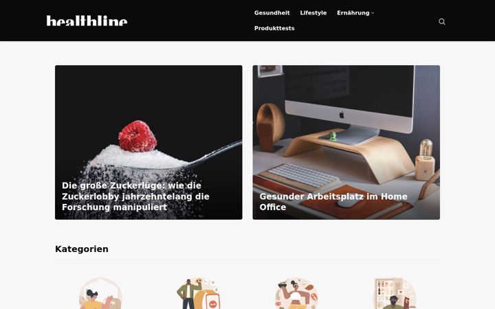 Zrzut ekranu healthline.de