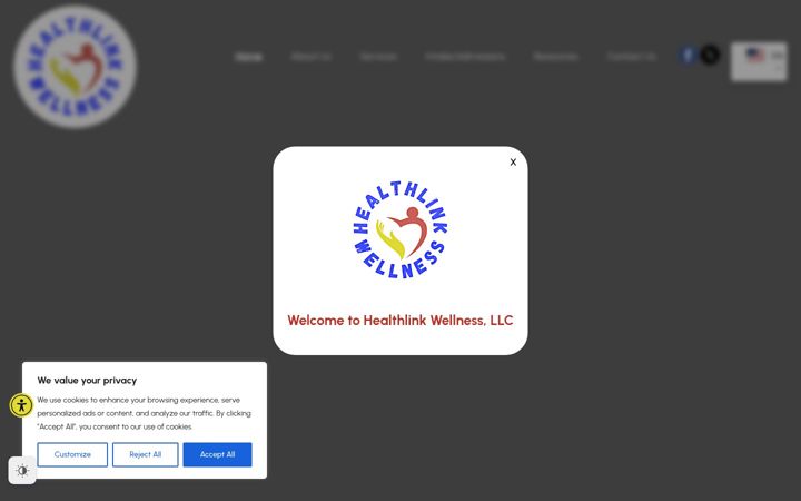 Screenshot of healthlinkwellnessmd.com