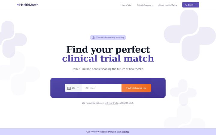 Screenshot of healthmatch.io