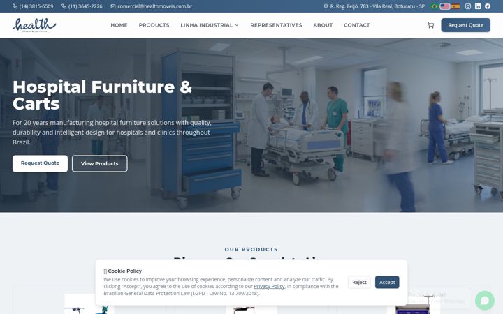 Screenshot of healthmoveis.com.br