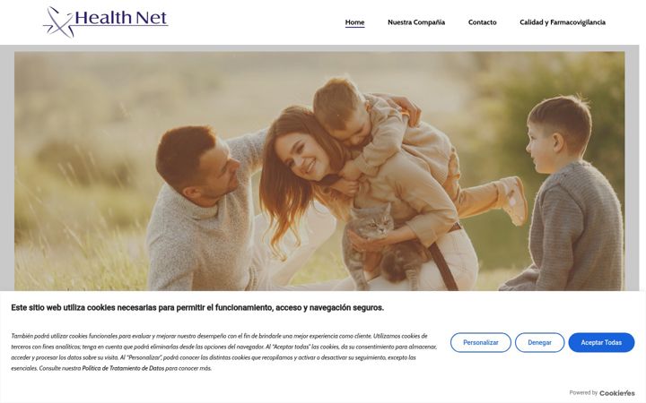 Screenshot of healthnetcol.com
