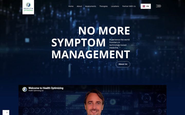 Екранна снимка на healthoptimizing.com